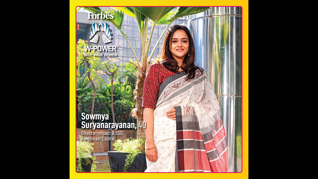 Meet India's Top Self-Made Women in 2024: Sowmya Suryanarayanan featured in Forbes India, March 2024